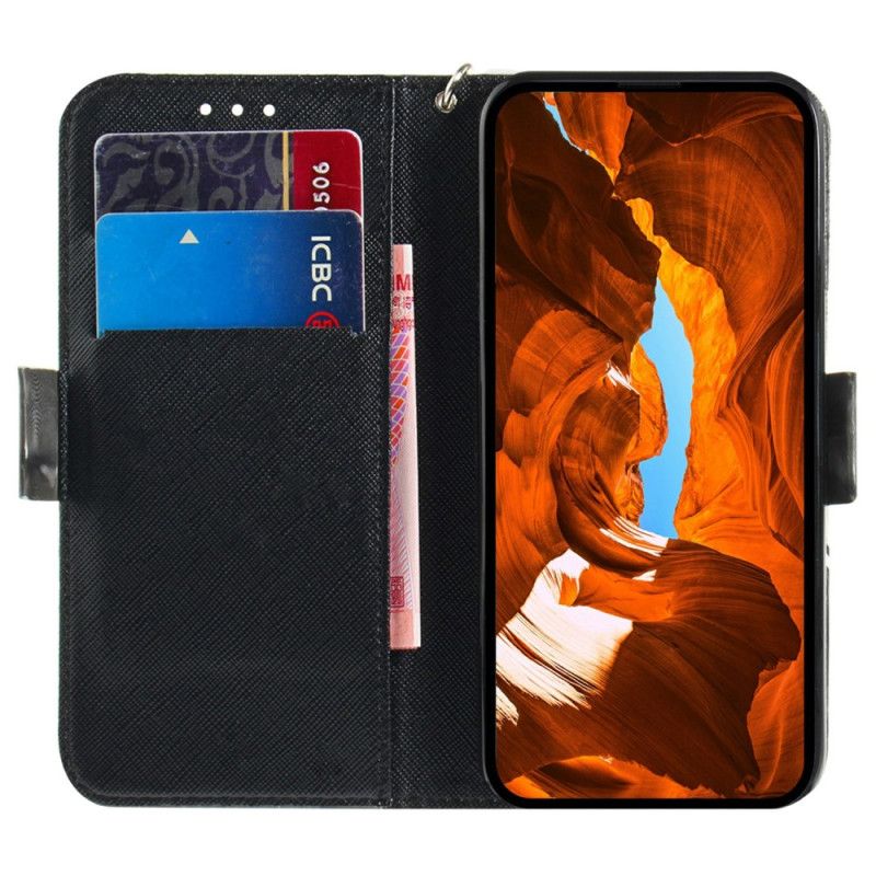 Etui Folio Xiaomi Redmi Note 14 4g Szary Kot Z Paskiem Etui Ochronne