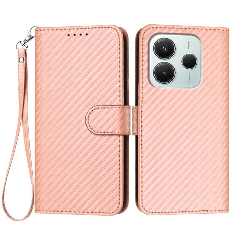 Etui Folio Xiaomi Redmi Note 14 4g Włókno Węglowe