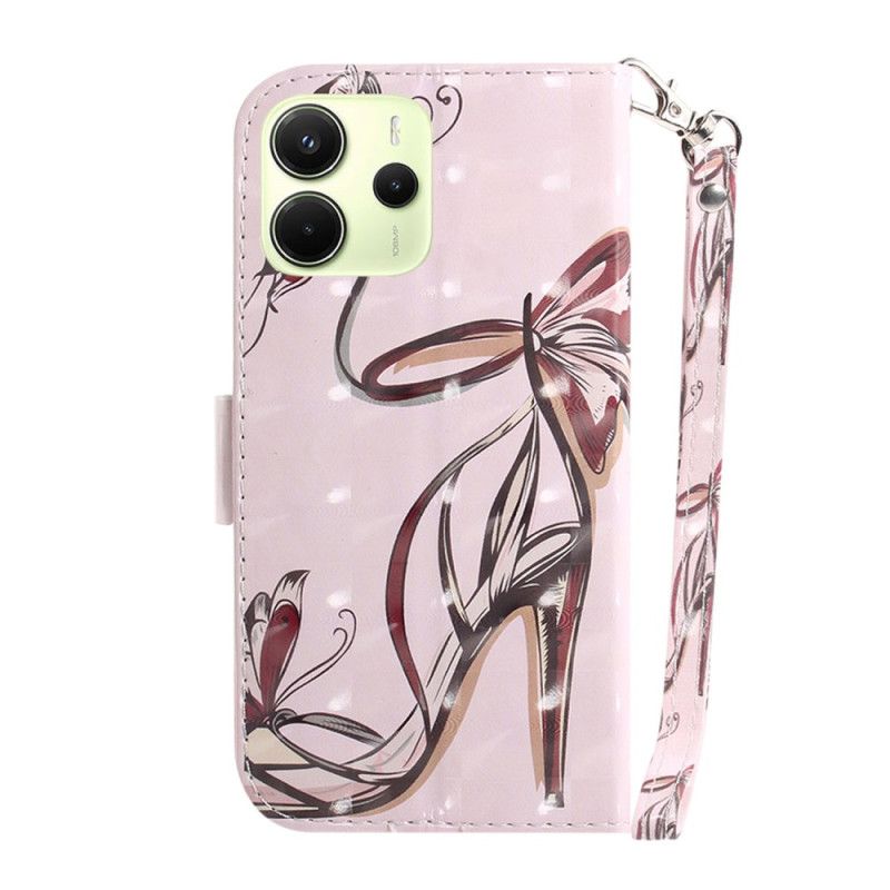 Etui Folio Xiaomi Redmi Note 14 4g Wysokie Obcasy Z Paskiem Etui Ochronne