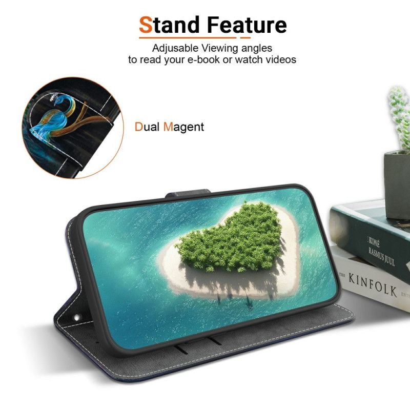 Etui Folio Xiaomi Redmi Note 14 4g Wzór Pawia Etui Ochronne