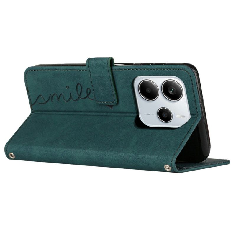 Etui Folio Xiaomi Redmi Note 14 4g Wzór Uśmiechu