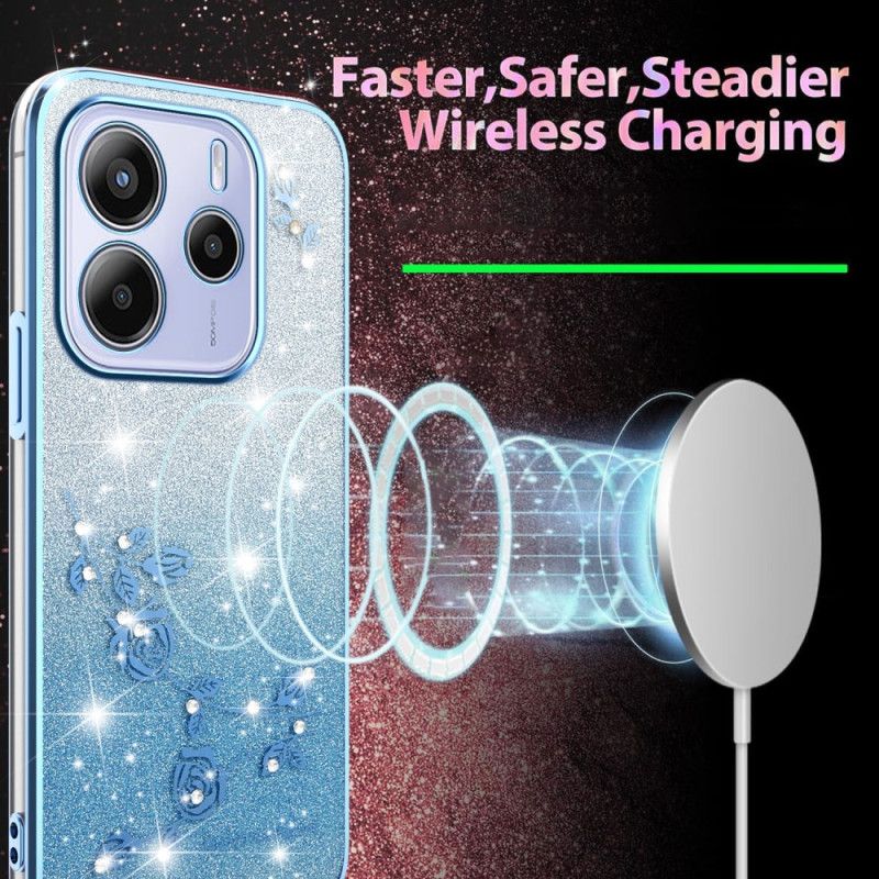 Etui Xiaomi Redmi Note 14 4g Brokatowe Kwiaty W Odcieniu Gradientu