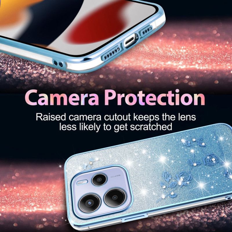 Etui Xiaomi Redmi Note 14 4g Brokatowe Kwiaty W Odcieniu Gradientu