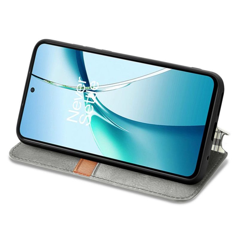 Flip Kotelot Xiaomi Redmi Note 14 4g Efekt Skóry Vintage Z Diamentowym Wzorem