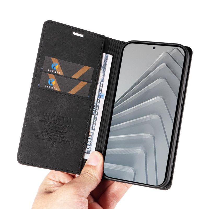 Flip Kotelot Xiaomi Redmi Note 14 4g Ykatu Efekt Zamszu W Kolorze Jasnobrązowym