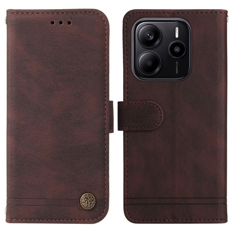 Skórzany Futerał Xiaomi Redmi Note 14 4g Etui Na Telefon Efekt Retro