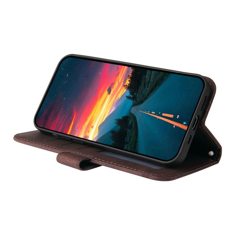 Skórzany Futerał Xiaomi Redmi Note 14 4g Etui Na Telefon Efekt Retro