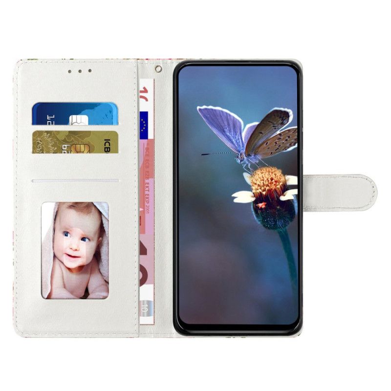 Skórzany Futerał Xiaomi Redmi Note 14 4g Etui Na Telefon Niebieski Marmur
