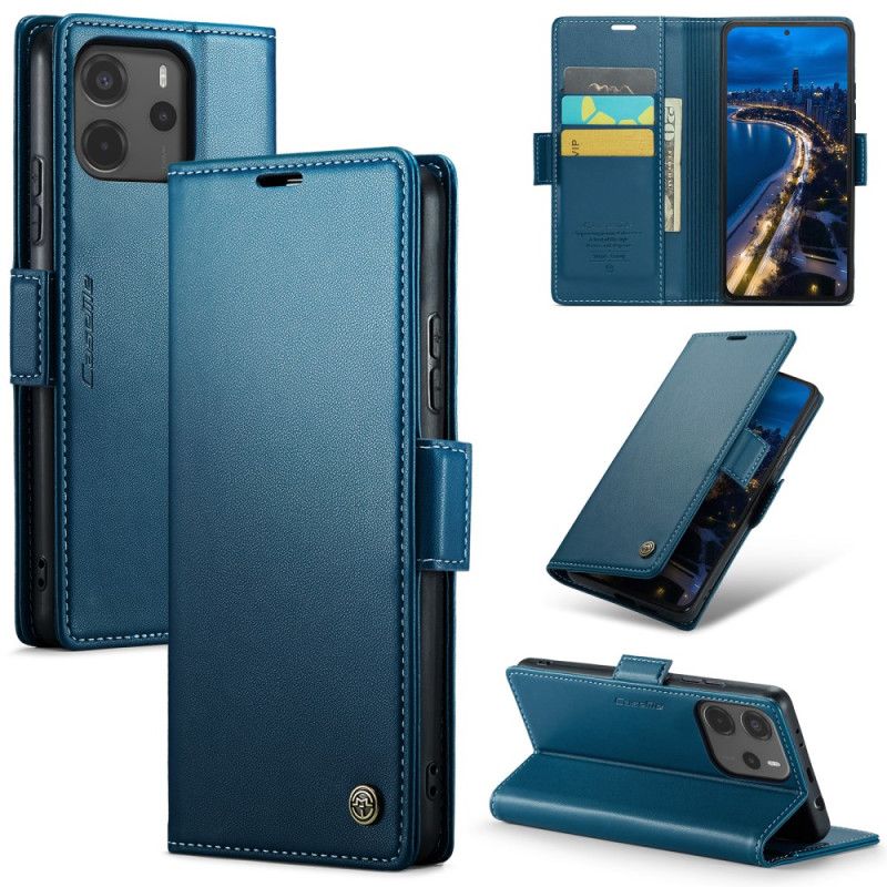 Skórzany Futerał Xiaomi Redmi Note 14 4g Etui Na Telefon Technologia Blokowania Rfid