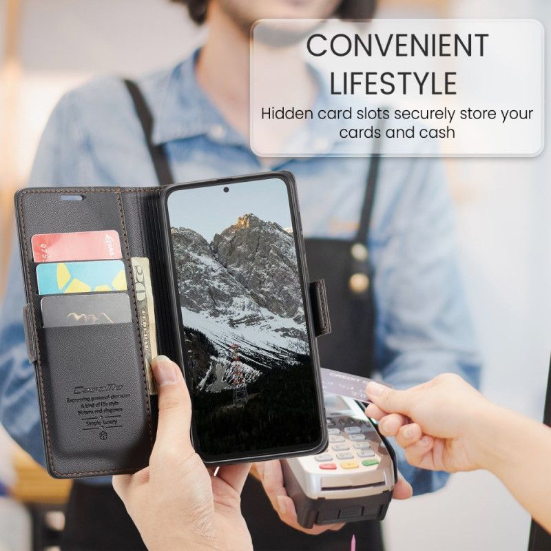 Skórzany Futerał Xiaomi Redmi Note 14 4g Etui Na Telefon Technologia Blokowania Rfid