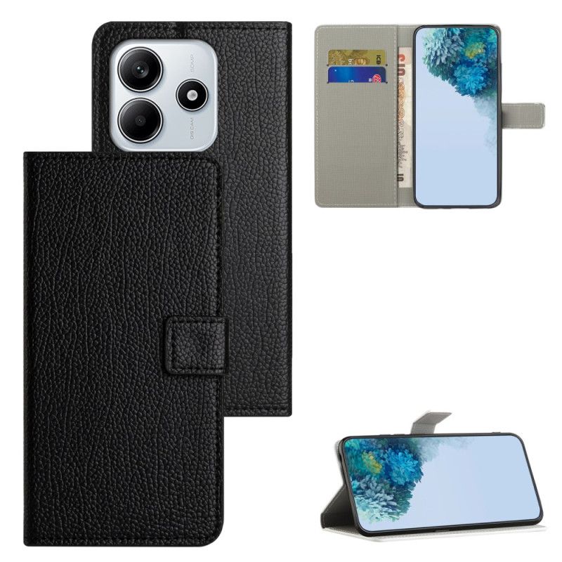 Skórzany Futerał Xiaomi Redmi Note 14 4g Etui Na Telefon Tekstura Liczi