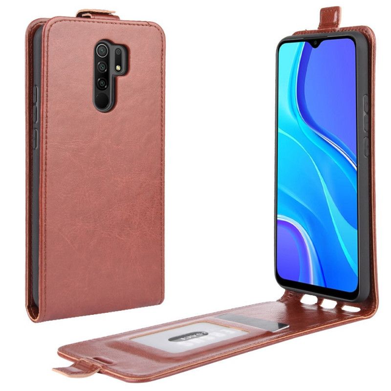 Etui Folio Xiaomi Redmi 9 Biały Czarny Efekt Składania Skóry