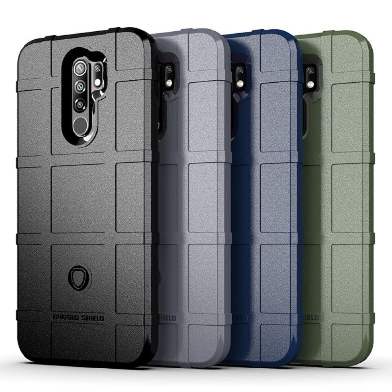 Etui Xiaomi Redmi 9 Szary Czarny Wytrzymała Tarcza