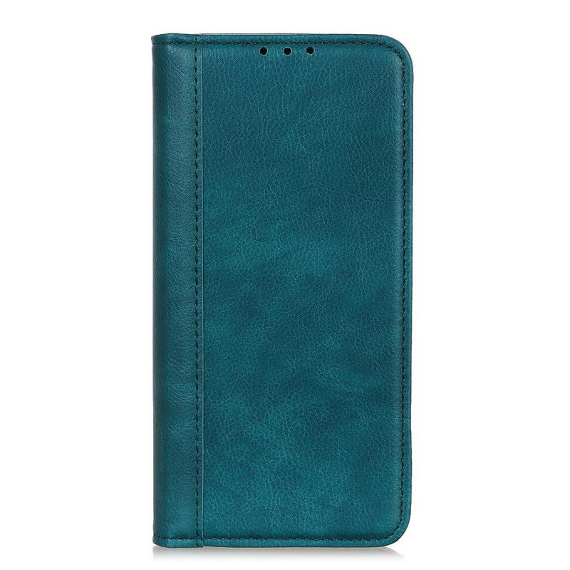 Flip Kotelot Xiaomi Redmi 9 Zielony Czarny Wersja Z Dwoiny Liczi Etui Ochronne