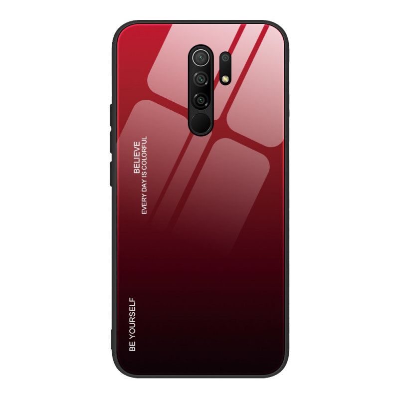 Futerały Xiaomi Redmi 9 Magenta Czerwony Etui na Telefon Bądź Sobą Ze Szkła Hartowanego