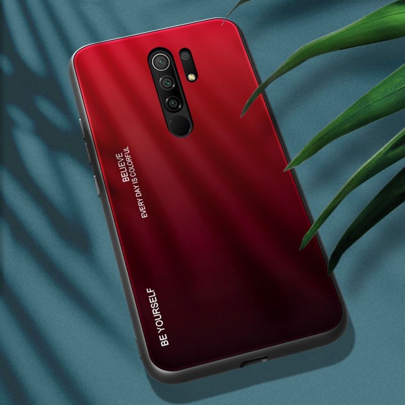 Futerały Xiaomi Redmi 9 Magenta Czerwony Etui na Telefon Bądź Sobą Ze Szkła Hartowanego