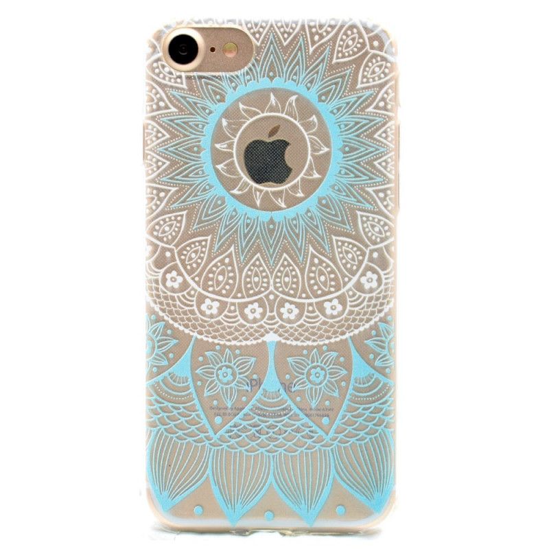 Etui iPhone 7 / 8 / SE 2 Jasnoniebieski Różowy Przezroczysta Kolorowa Mandala Etui Ochronne