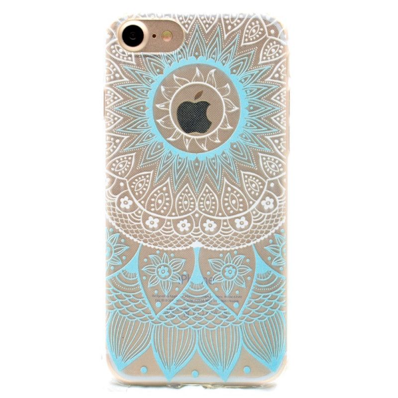 Etui iPhone 7 / 8 / SE 2 Jasnoniebieski Różowy Przezroczysta Kolorowa Mandala Etui Ochronne