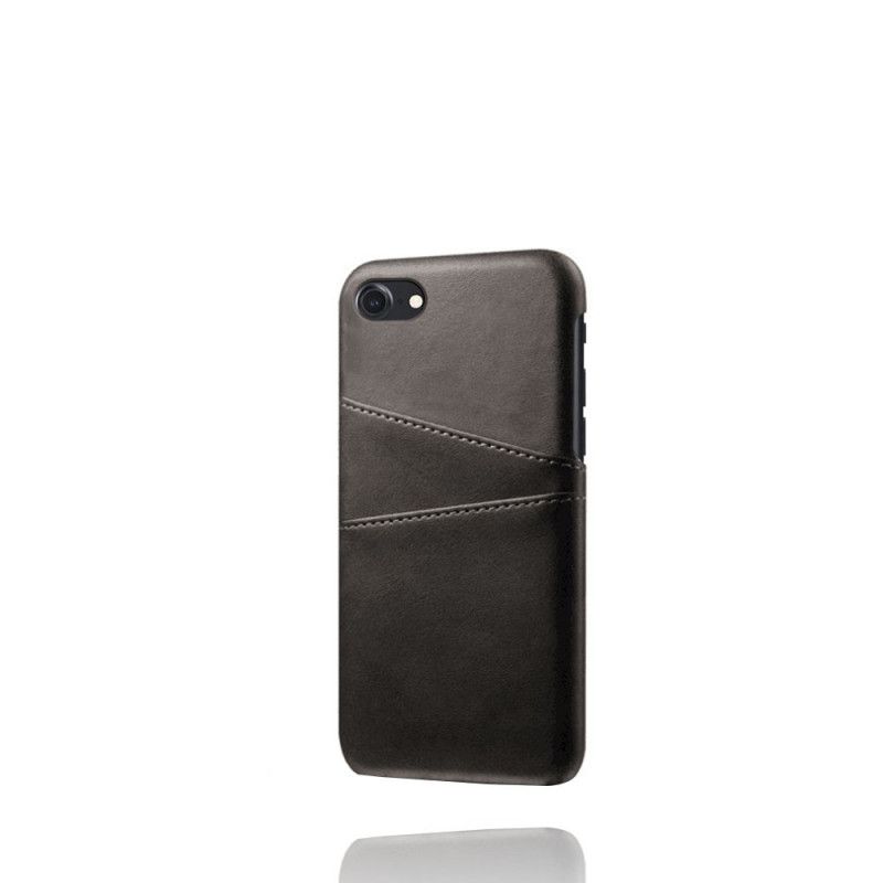 Etui iPhone 7 / 8 / SE 2 Szary Czarny Podwójny Uchwyt Na Kartę Ksq Etui Ochronne