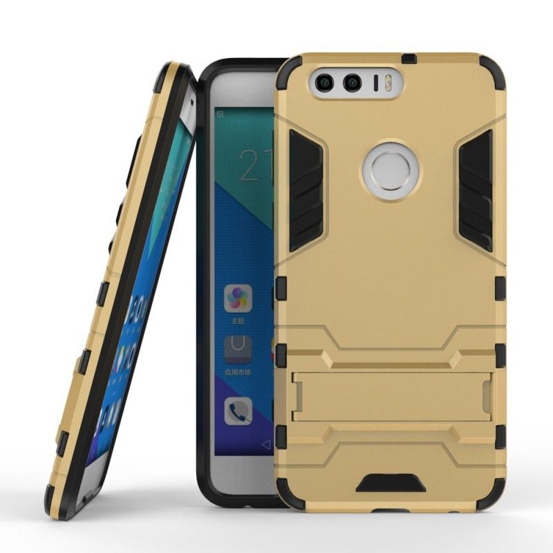 Etui Honor 8 Czerwony Szary Ultra Odporny Etui Ochronne