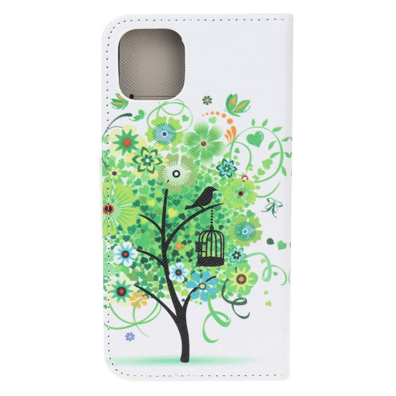 Etui Folio iPhone 12 Mini Kwitnące Drzewo