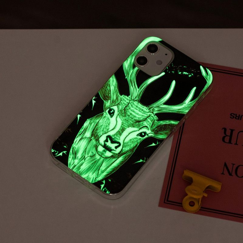 Etui iPhone 12 Mini Fluorescencyjny Majestatyczny Jeleń