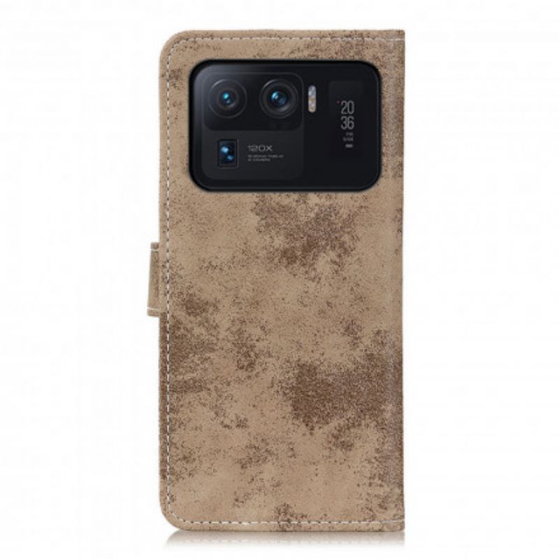 Skórzany Futerał Xiaomi Mi 11 Ultra Etui Na Telefon Efekt Vintage Skóry
