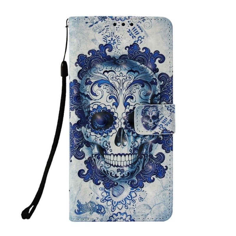 Etui Folio Honor 8X Niebieska Czaszka Etui Ochronne