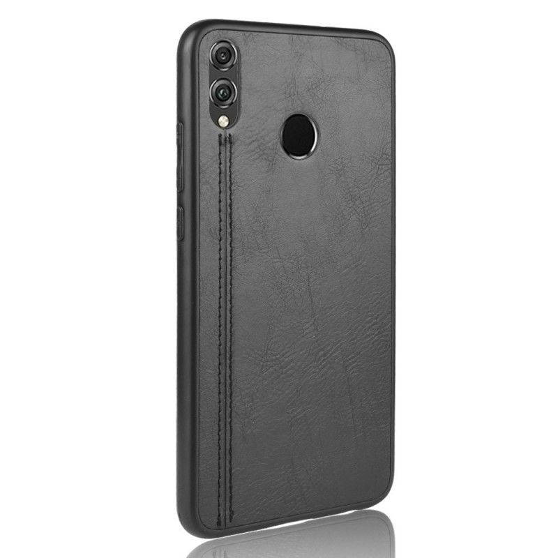 Etui Honor 8X Czerwony Czarny Szwy W Stylu Skóry