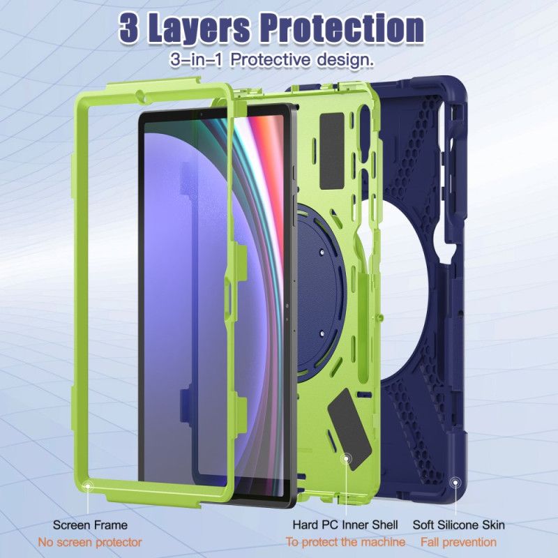 Etui Do Samsung Galaxy Tab S9 Fe Plus Wielofunkcyjny Obrotowy Wspornik I Uchwyt