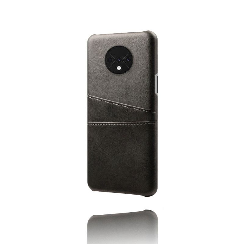 Futerały OnePlus 7T Szary Czarny Etui na Telefon Posiadacz Karty