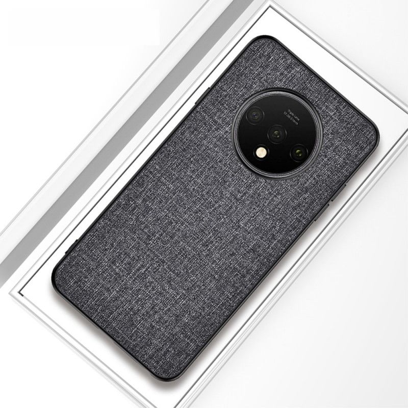 Futerały OnePlus 7T Szary Czarny Etui na Telefon Tekstura Tkaniny