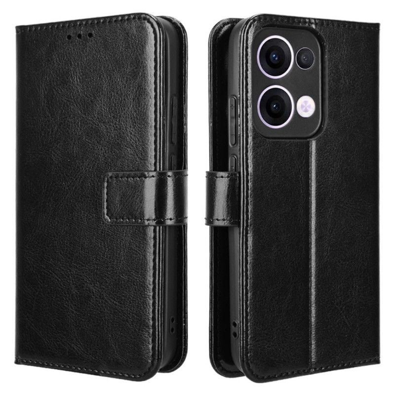 Etui Folio Oppo Reno 13 5g Błyszcząca Sztuczna Skóra Etui Ochronne