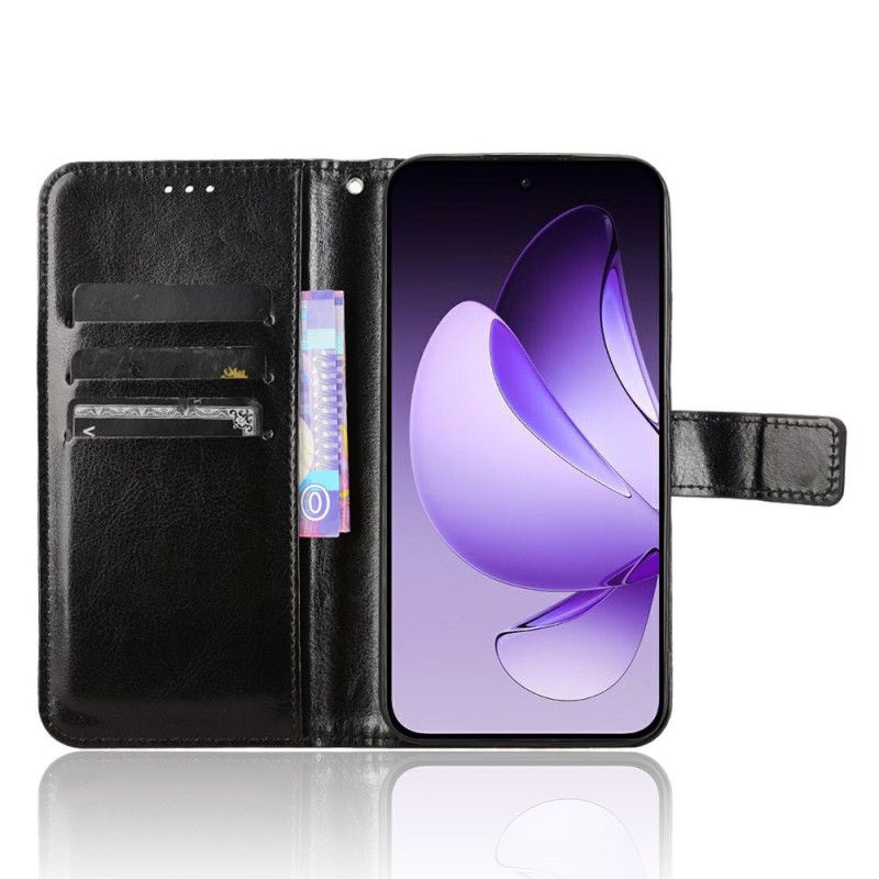 Etui Folio Oppo Reno 13 5g Błyszcząca Sztuczna Skóra Etui Ochronne