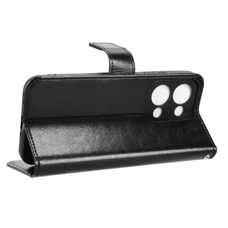 Etui Folio Oppo Reno 13 5g Błyszcząca Sztuczna Skóra Etui Ochronne