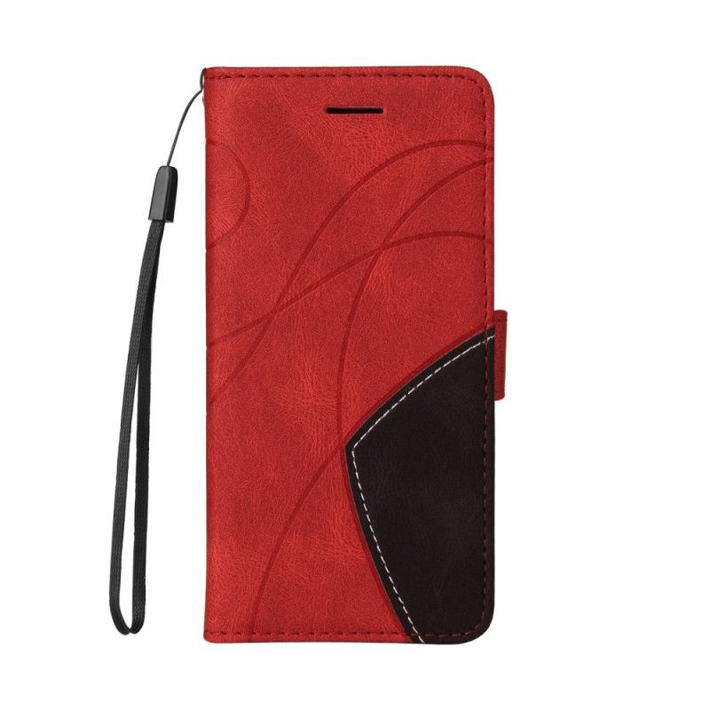 Etui Folio Oppo Reno 13 5g Dwukolorowe Faliste Linie