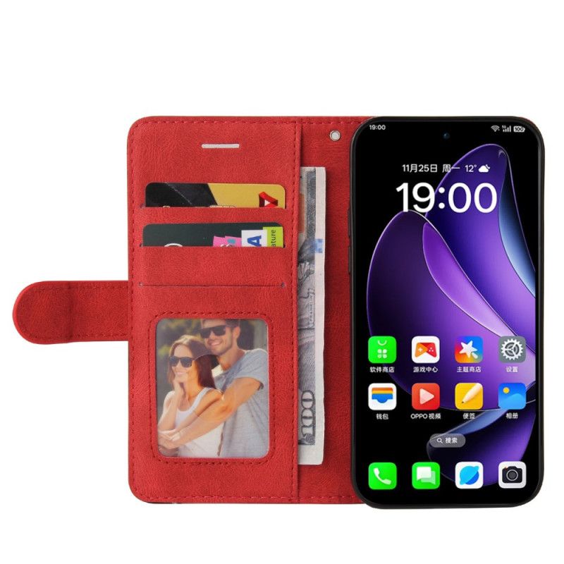 Etui Folio Oppo Reno 13 5g Dwukolorowe Faliste Linie