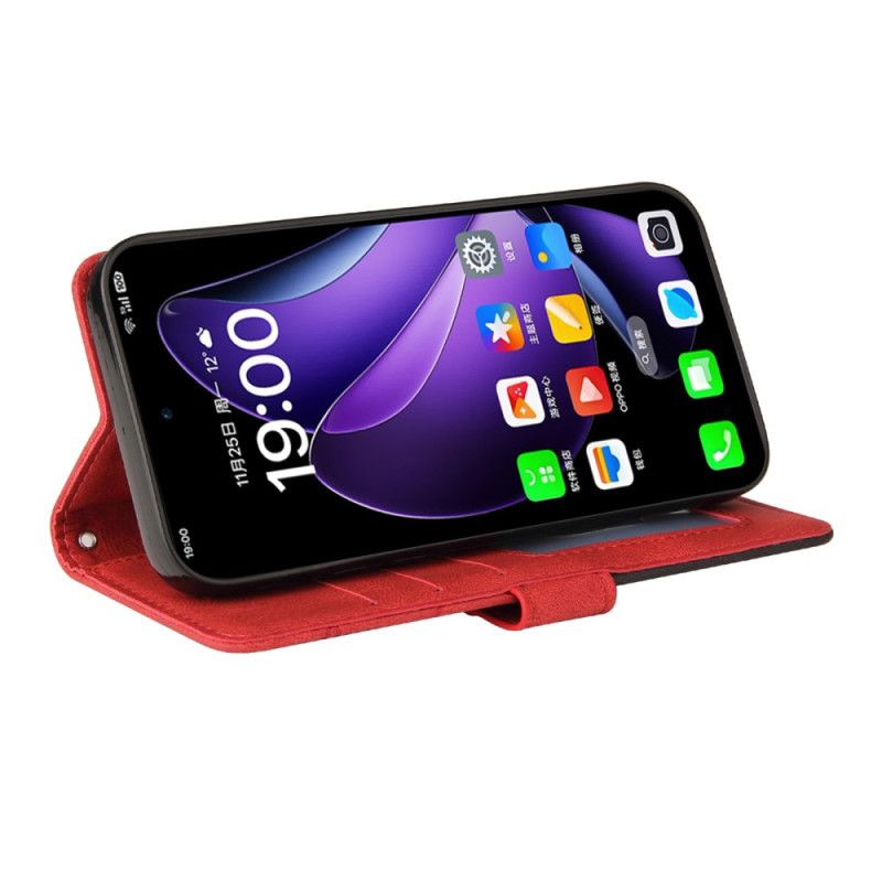 Etui Folio Oppo Reno 13 5g Dwukolorowe Faliste Linie