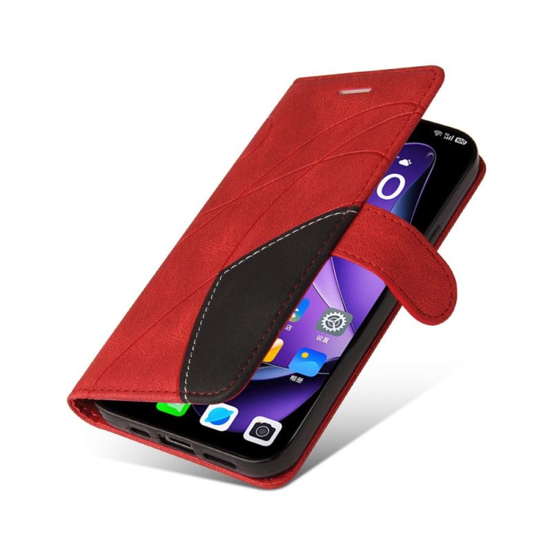 Etui Folio Oppo Reno 13 5g Dwukolorowe Faliste Linie