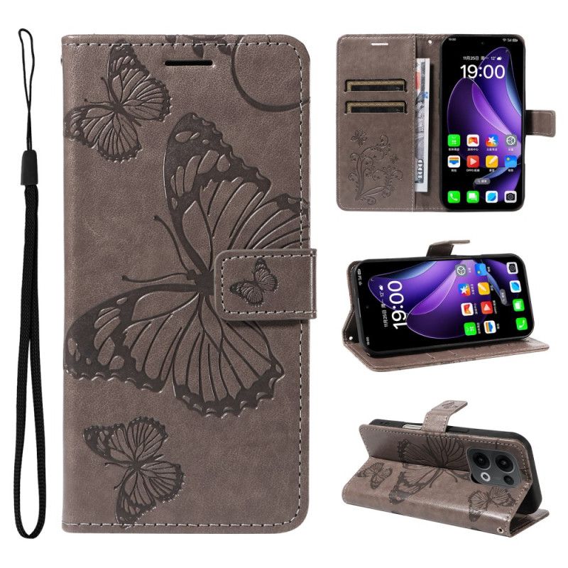 Etui Folio Oppo Reno 13 5g Gigantyczne Motyle Etui Ochronne