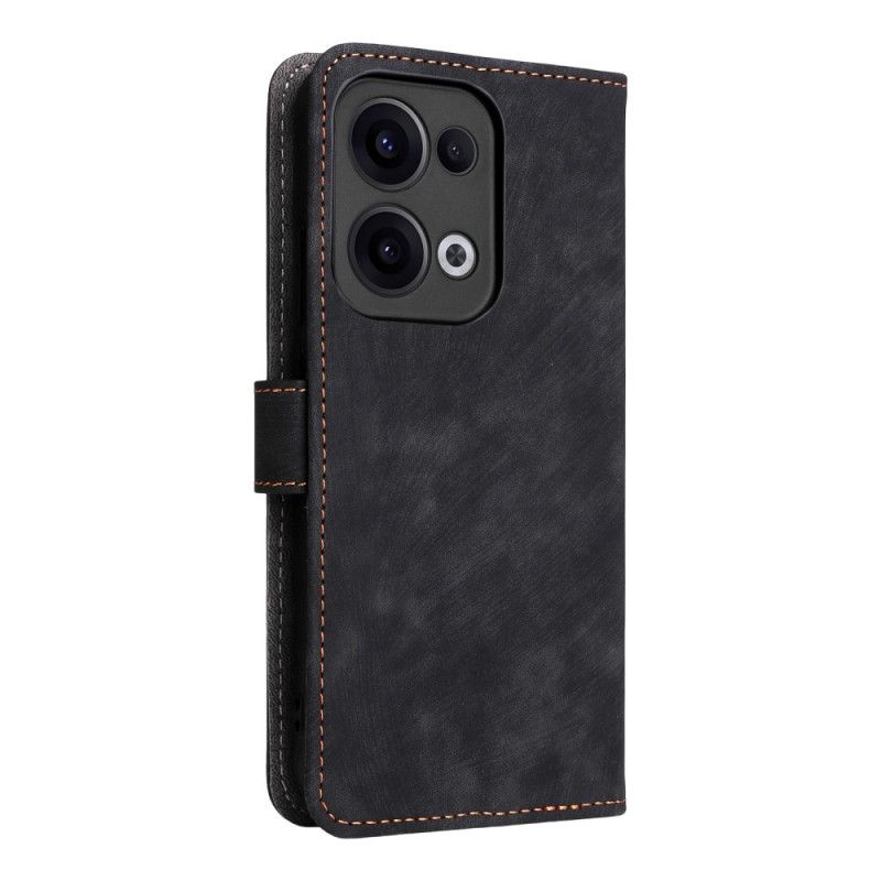 Etui Folio Oppo Reno 13 5g Ochrona Rfid Z Efektem Zamszu Pasek Etui Ochronne