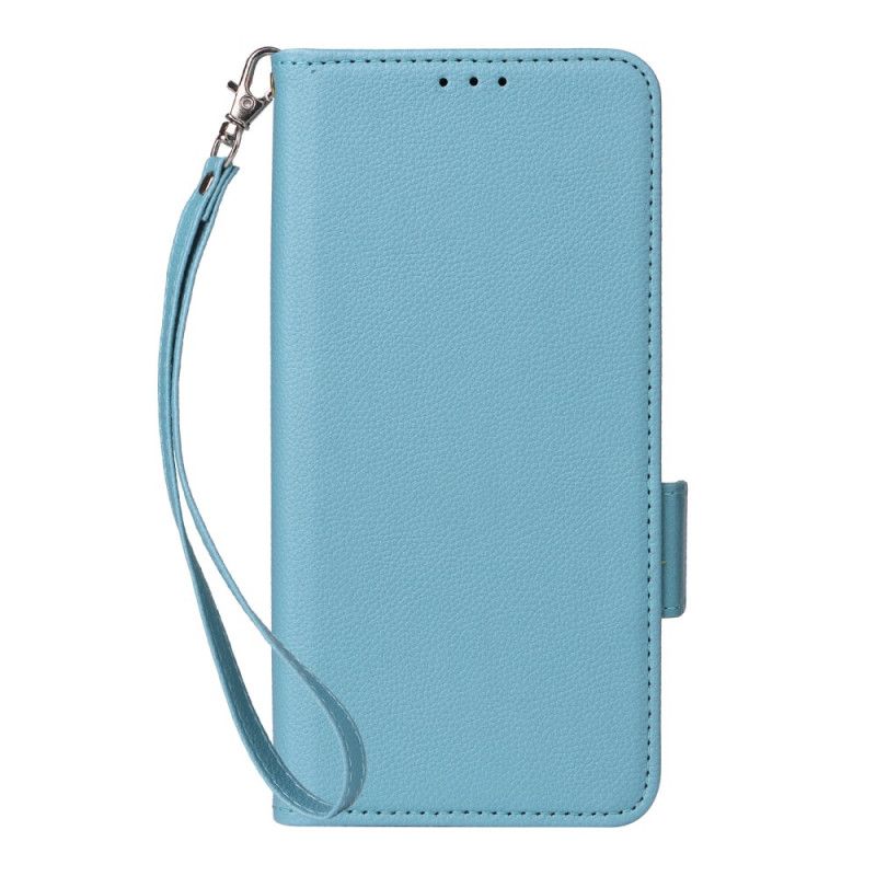 Etui Folio Oppo Reno 13 5g Pasek Ze Sztucznej Skóry Liczi
