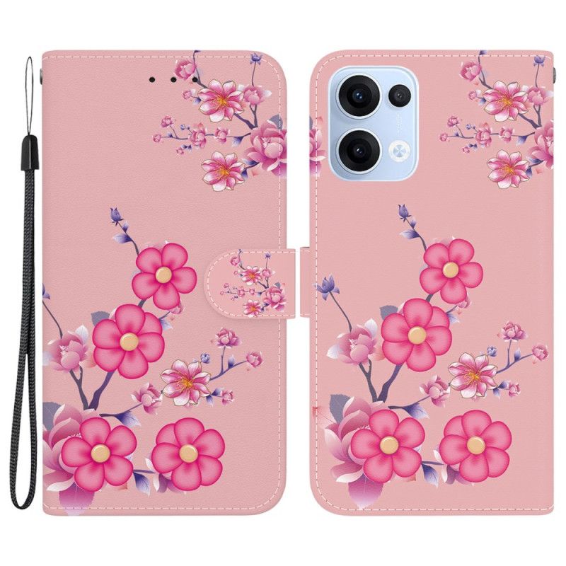Etui Folio Oppo Reno 13 5g Wzór Sakura Etui Ochronne