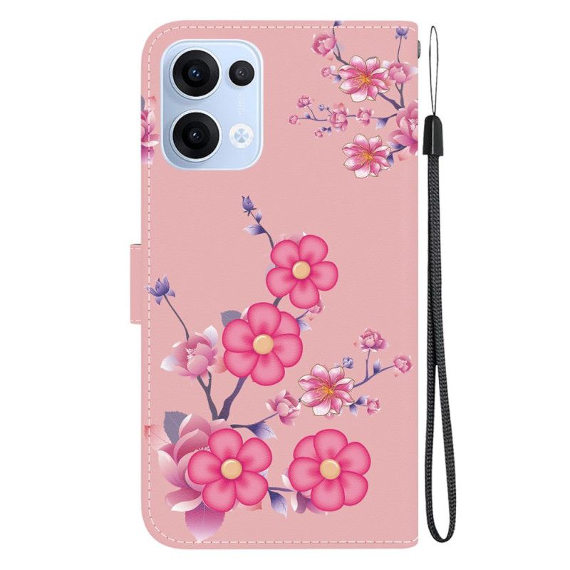 Etui Folio Oppo Reno 13 5g Wzór Sakura Etui Ochronne