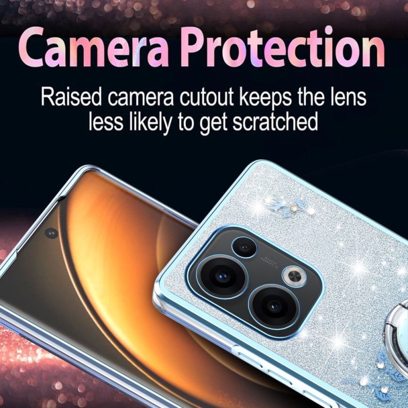 Etui Oppo Reno 13 5g Mocowanie W Kształcie Pierścienia Z Kryształkami Etui Ochronne