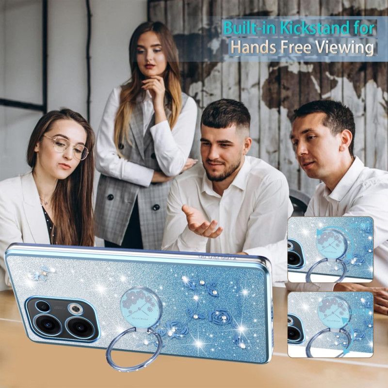 Etui Oppo Reno 13 5g Mocowanie W Kształcie Pierścienia Z Kryształkami Etui Ochronne