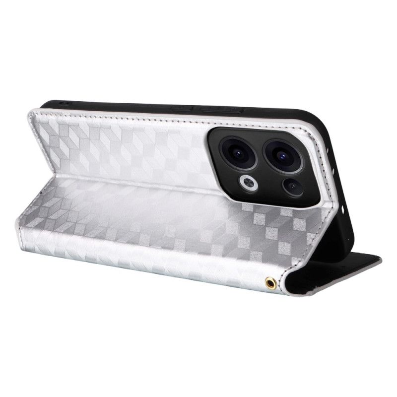 Flip Kotelot Oppo Reno 13 5g Etui Na Telefon Trójwymiarowe Diamenty