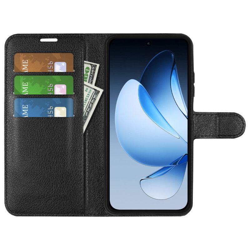 Skórzany Futerał Oppo Reno 13 5g Etui Na Telefon Klasyczna Sztuczna Skóra Liczi