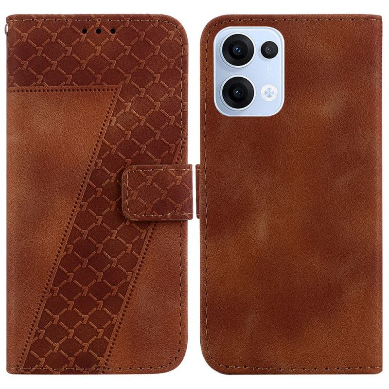 Skórzany Futerał Oppo Reno 13 5g Etui Na Telefon Wzór 7