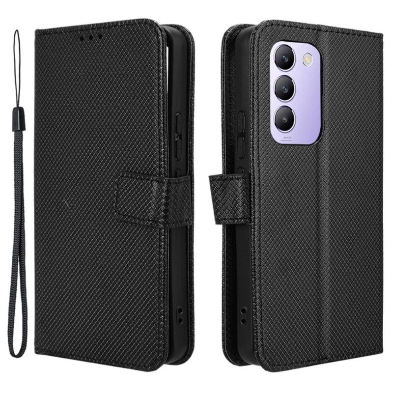 Etui Folio Do Vivo V40 Se 5g Tekstura Diamentów